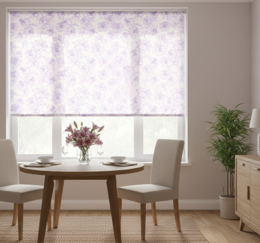 Dining room roller blind with blooming lilies design - TenStickers
