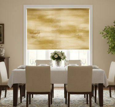 Dining room roller blind with golden effect - TenStickers