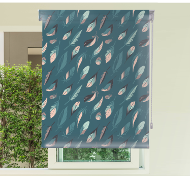 Drawn vintage  Feathers Modern roller blind - TenStickers