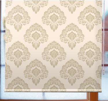 Beige Damask pattern elegant roller blind - TenStickers