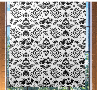Elegant Floral Elements flower roller blind - TenStickers