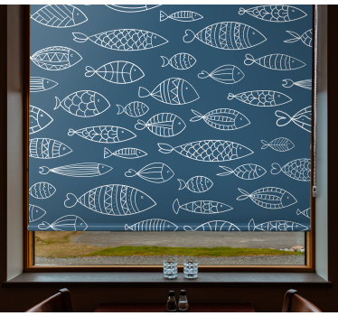 Fish Pattern Design animal roller blind - TenStickers