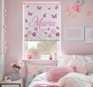 Flowers and butterflies custom blind - TenStickers