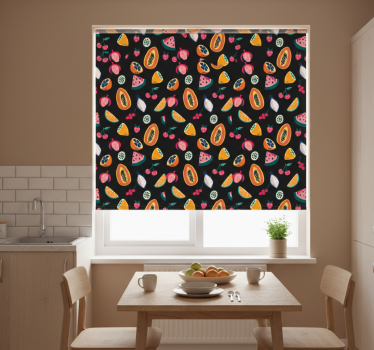 Fruity patterns kitchen roller blind - TenStickers