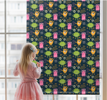 Funny colorful aliens illustration Kids blind - TenStickers