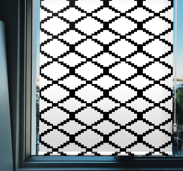 Geometric black and white design modern roller blind - TenStickers