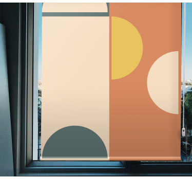 Geometric circle pattern modern roller blind - TenStickers