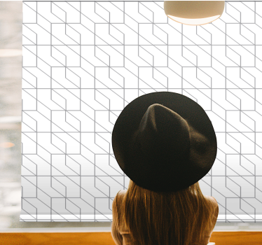 Elegant geometric art modern roller blind - TenStickers