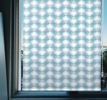 Geometric blue harmony texture and pattern roller blind - TenStickers