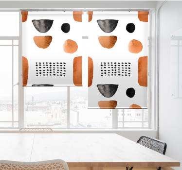 Minimalist geometric shapes office roller blind - TenStickers
