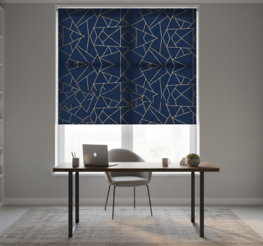 Geometric shapes office roller blind - TenStickers
