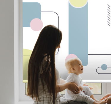 Geometric Shapes Play modern roller blind - TenStickers