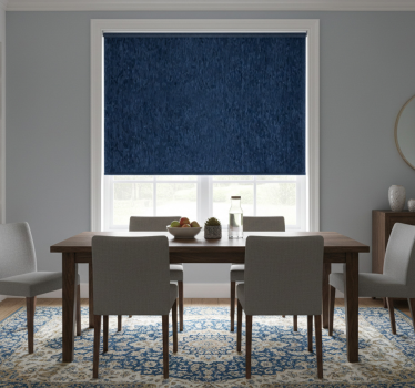 Glamour blue subtle dining room roller blind - TenStickers