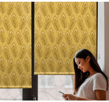 Graceful Foliage Motif flowers and plants roller blind - TenStickers