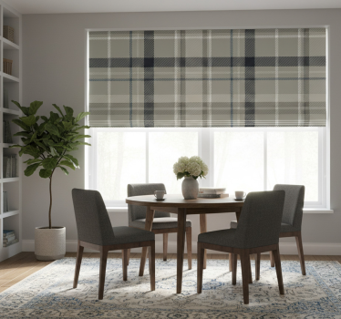 Gray flannel dining room roller blind - TenStickers