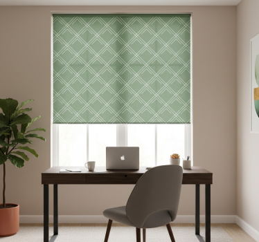Green elegant squares office roller blind - TenStickers