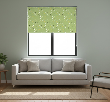 Green roller blind in terrazzo green design - TenStickers