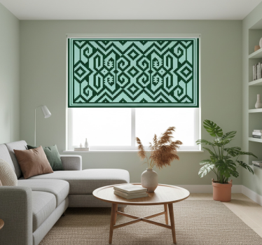 Green roller blind mapuche green colors - TenStickers