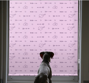 Hearts and arrows romantic roller blind - TenStickers