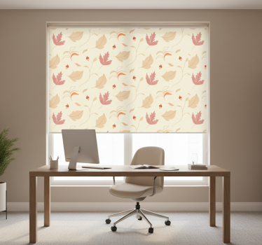 Home office roller blind autumn leaves design - TenStickers