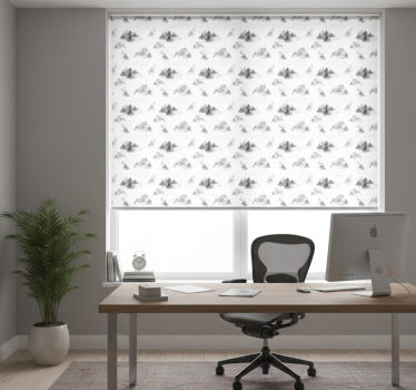 Home office roller blind dark forest silhouette - TenStickers
