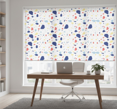 Home office roller blind elegant terrazzo - TenStickers
