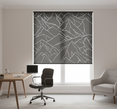Home office roller blind mountain outline design - TenStickers