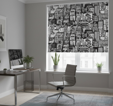 Home office roller blind new york city skyline - TenStickers