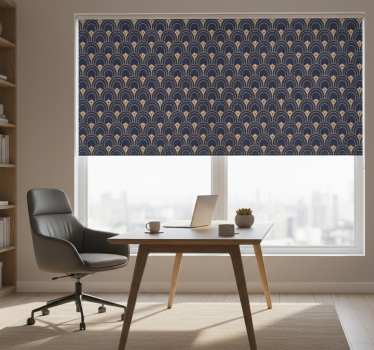 Home office roller blind ornate fan design - TenStickers