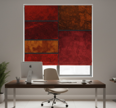 Home office roller blind textured patchwork design - TenStickers