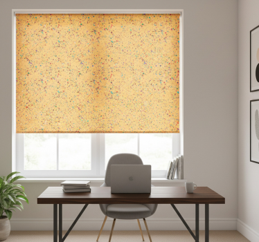 Home office roller blind with vibrant color splashes - TenStickers