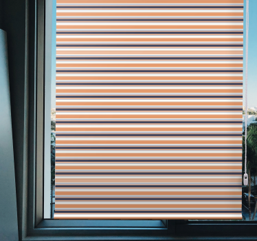 Horizontal retro striped pastel Modern roller blind - TenStickers