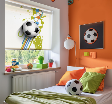 In action soccer window blind - TenStickers