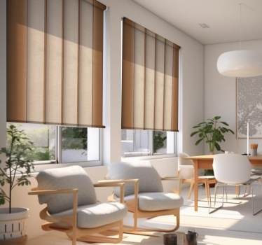 Japanese panel texture beige design window cover - TenStickers