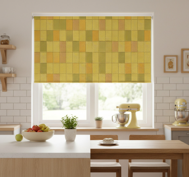 Kawaii style yellow shades kitchen roller blind - TenStickers