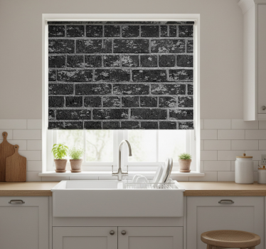 Kitchen roller blind brick pattern design - TenStickers