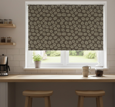 Kitchen roller blind coffee beans dark - TenStickers