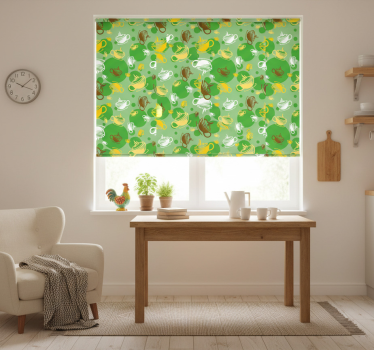 Kitchen roller blind coffee cup collection - TenStickers