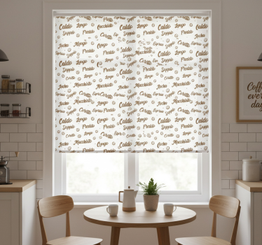 Kitchen roller blind coffee every day - TenStickers