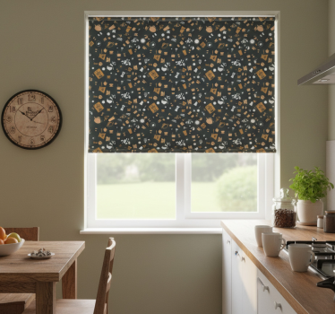 Kitchen roller blind coffee seamless pattern icon - TenStickers