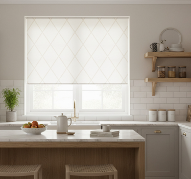Kitchen roller blind elegant rhombuses design - TenStickers