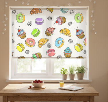 Kitchen roller blind for delightful pastries - TenStickers