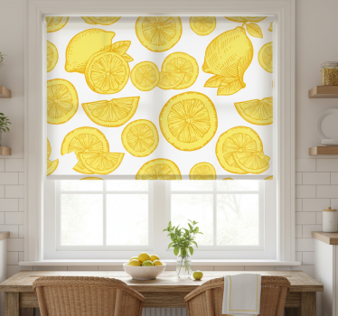 Kitchen roller blind orange and lemon design - TenStickers