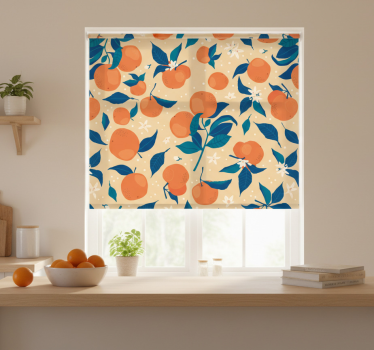 Kitchen roller blind orange blossom - TenStickers