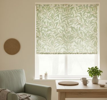 Kitchen roller blind with botanical green plants - TenStickers