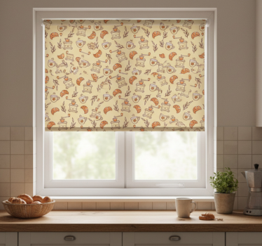 Kitchen roller blind with culinary designs - TenStickers