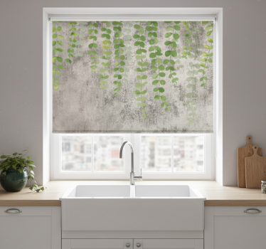Kitchen roller blind with hanging plants design - TenStickers