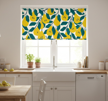 Kitchen roller blind with peers design - TenStickers