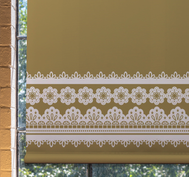 Lace Pattern Band elegant roller blind - TenStickers