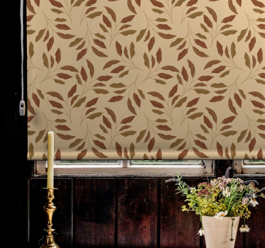 Leafy Elegance texture and pattern roller blind - TenStickers